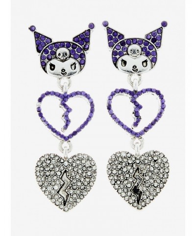 Kuromi Bejeweled Heart Earrings $4.00 Earrings