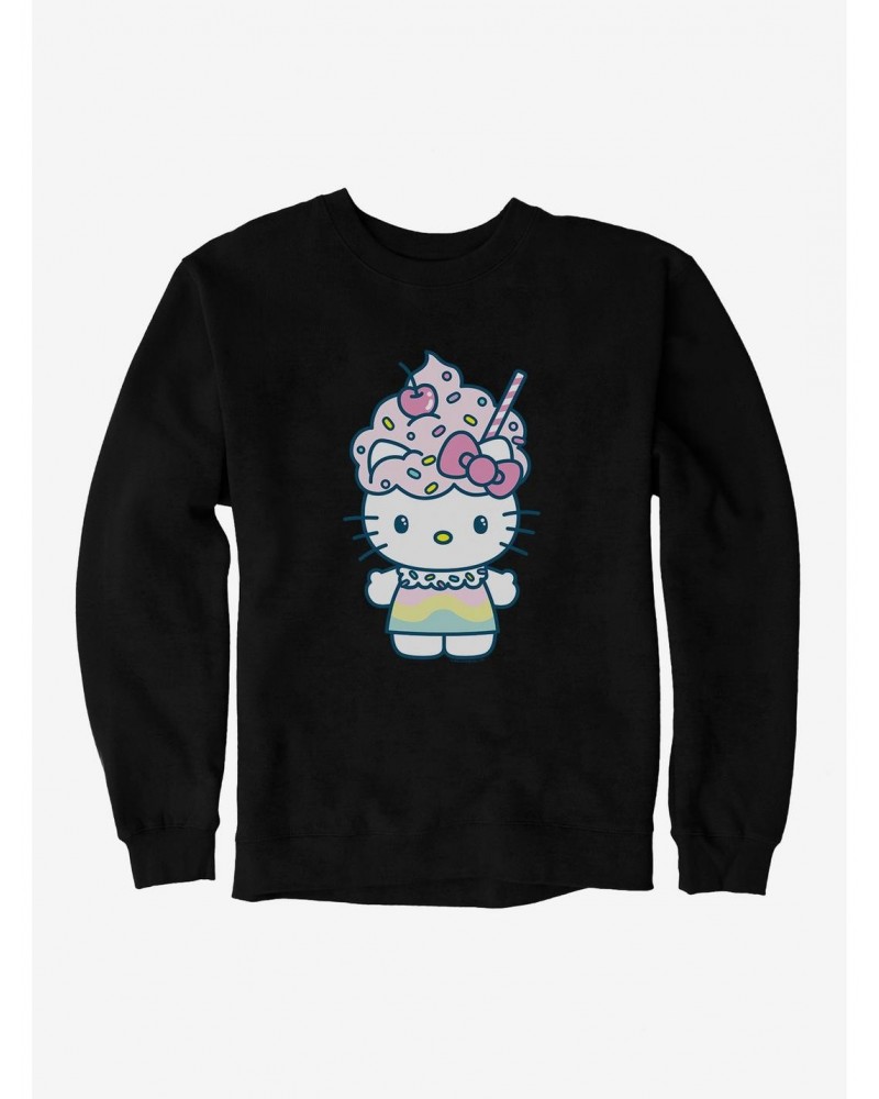 Hello Kitty Kawaii Vacation Milkshake Outfit Sweatshirt $11.22 Sweatshirts