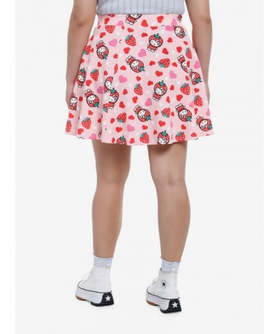 Hello Kitty Strawberry Pink Heart Skirt Plus Size $4.95 Skirts