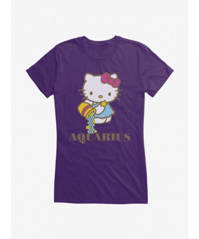 Hello Kitty Star Sign Aquarius Girls T-Shirt $9.16 T-Shirts