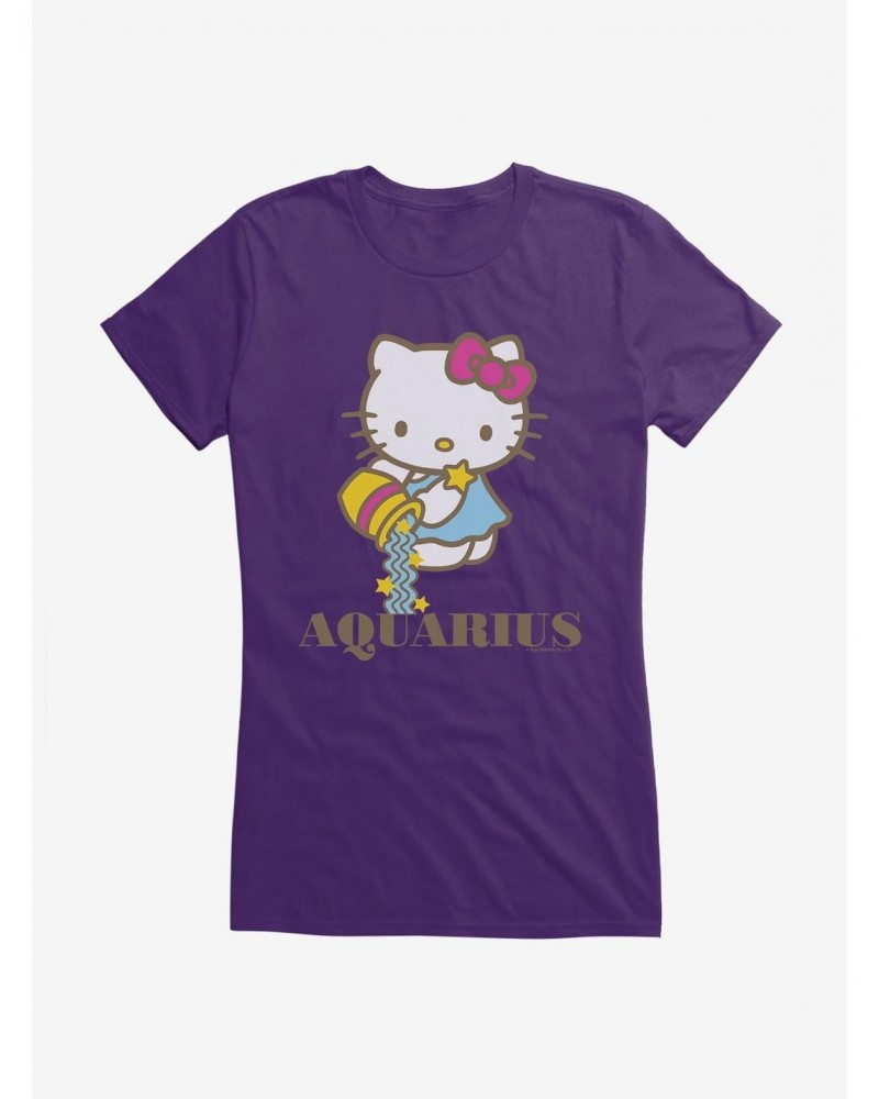 Hello Kitty Star Sign Aquarius Girls T-Shirt $9.16 T-Shirts