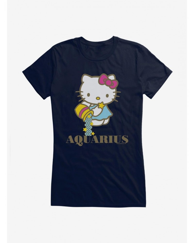 Hello Kitty Star Sign Aquarius Girls T-Shirt $9.16 T-Shirts