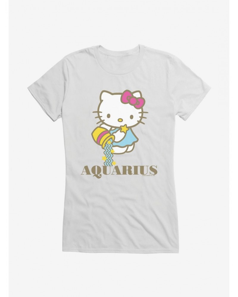 Hello Kitty Star Sign Aquarius Girls T-Shirt $9.16 T-Shirts