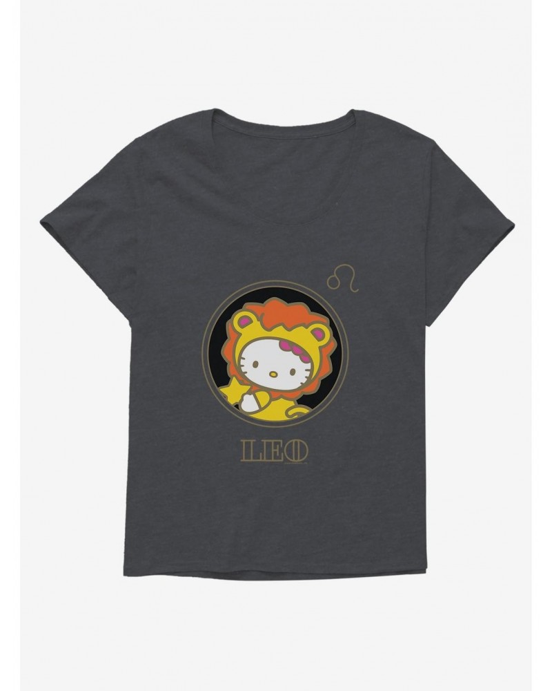 Hello Kitty Star Sign Leo Stencil Girls T-Shirt Plus Size $9.48 T-Shirts
