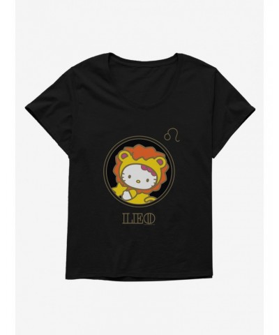 Hello Kitty Star Sign Leo Stencil Girls T-Shirt Plus Size $9.48 T-Shirts