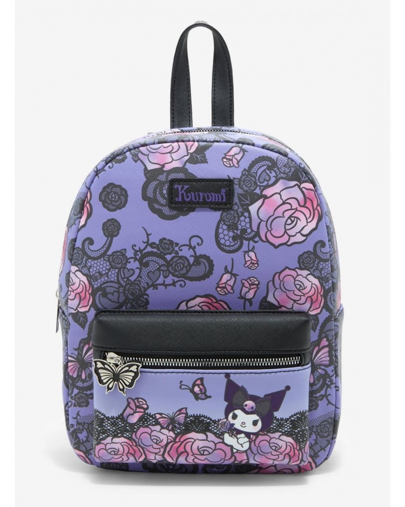 Kuromi Roses Lace Mini Backpack $19.46 Backpacks