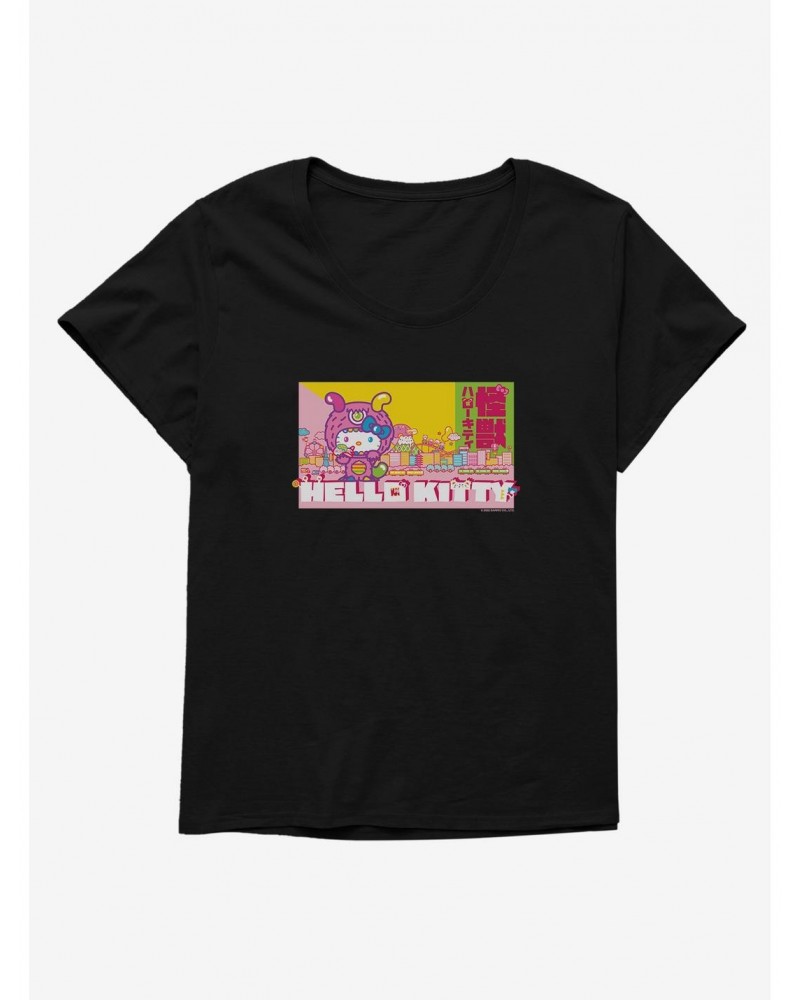 Hello Kitty Sweet Kaiju Screensaver Girls T-Shirt Plus Size $7.40 T-Shirts