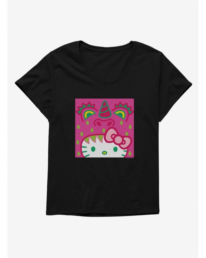 Hello Kitty Sweet Kaiju Icon Girls T-Shirt Plus Size $9.71 T-Shirts