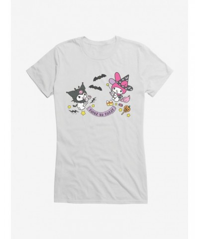 My Melody And Kuromi Halloween All Together Girls T-Shirt $6.97 T-Shirts