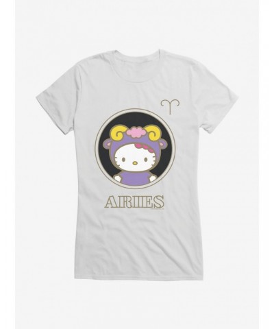 Hello Kitty Star Sign Aries Stencil Girls T-Shirt $9.36 T-Shirts