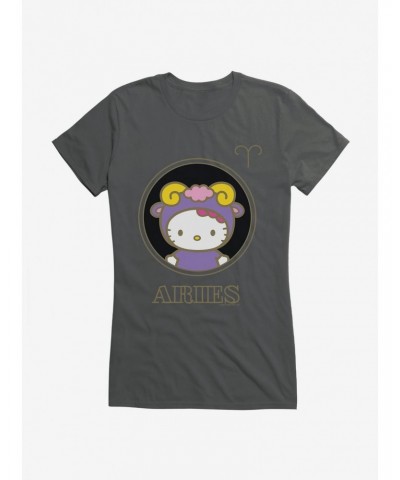 Hello Kitty Star Sign Aries Stencil Girls T-Shirt $9.36 T-Shirts