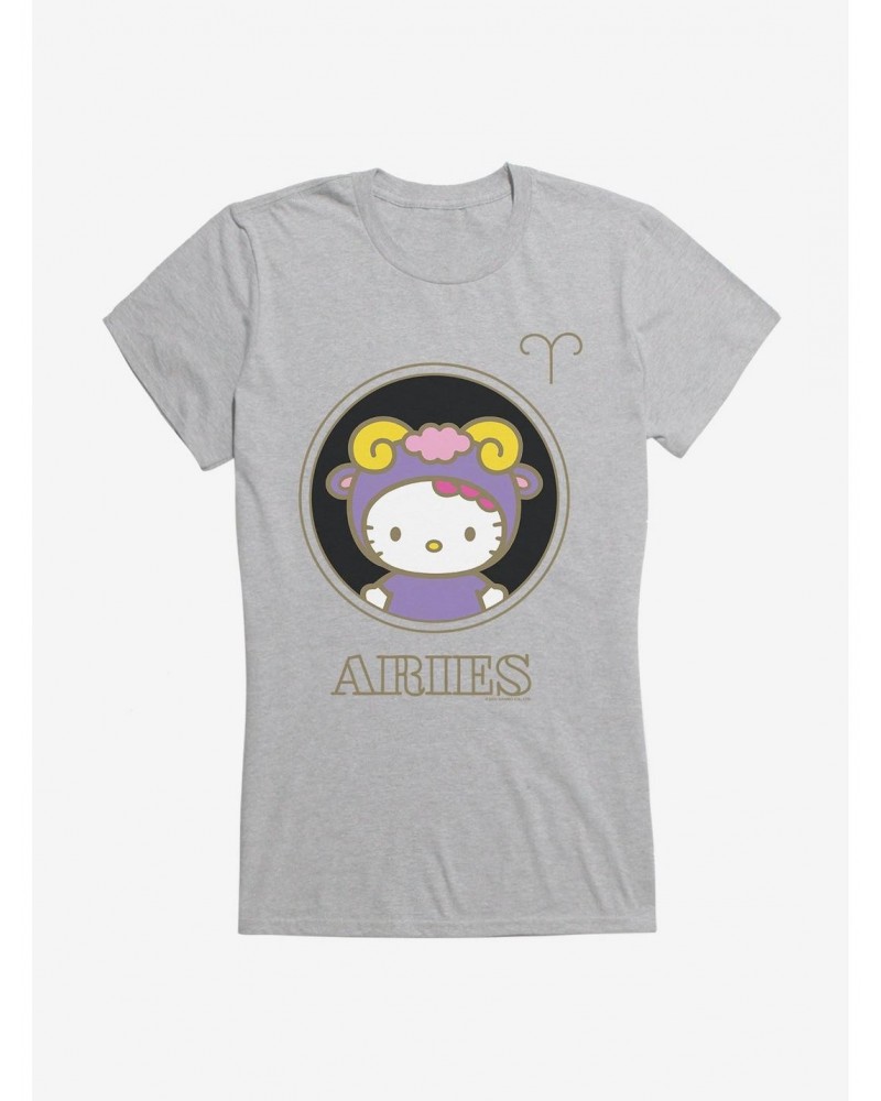 Hello Kitty Star Sign Aries Stencil Girls T-Shirt $9.36 T-Shirts