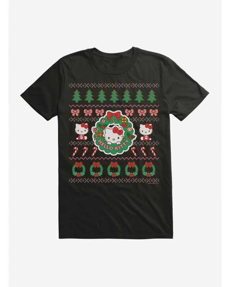 Hello Kitty Ugly Christmas Pattern T-Shirt $6.12 T-Shirts