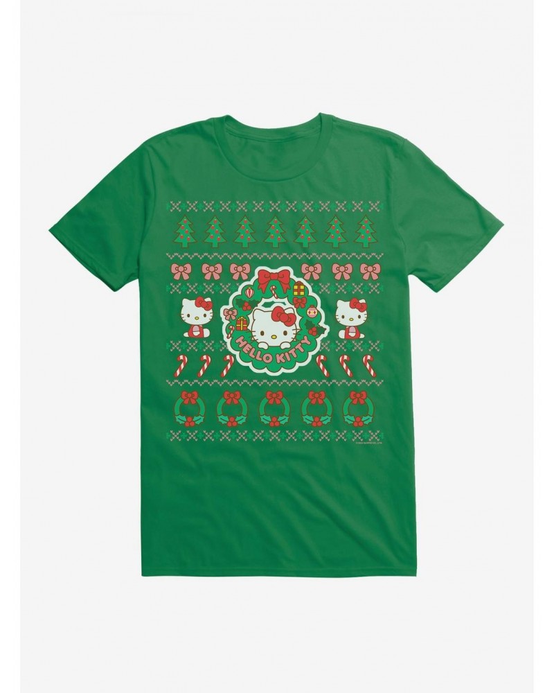 Hello Kitty Ugly Christmas Pattern T-Shirt $6.12 T-Shirts