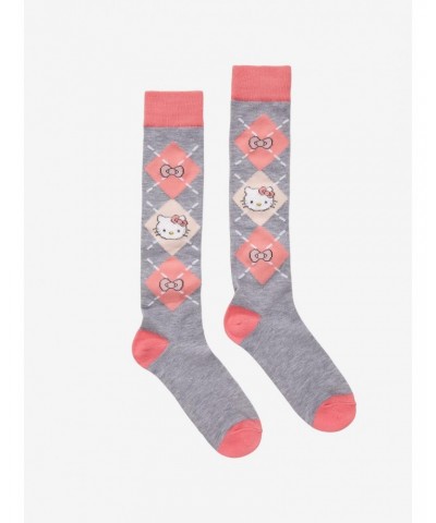 Hello Kitty Argyle Knee-High Socks $3.64 Socks