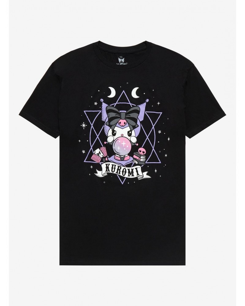 Kuromi Fortune Telling Boyfriend Fit Girls T-Shirt Plus Size $7.42 T-Shirts