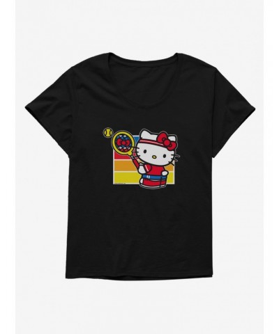 Hello Kitty Color Tennis Serve Girls T-Shirt Plus Size $9.25 T-Shirts