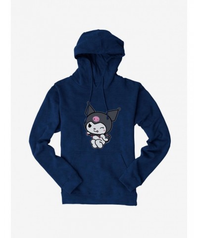 Kuromi Flirty Wink Hoodie $16.88 Hoodies