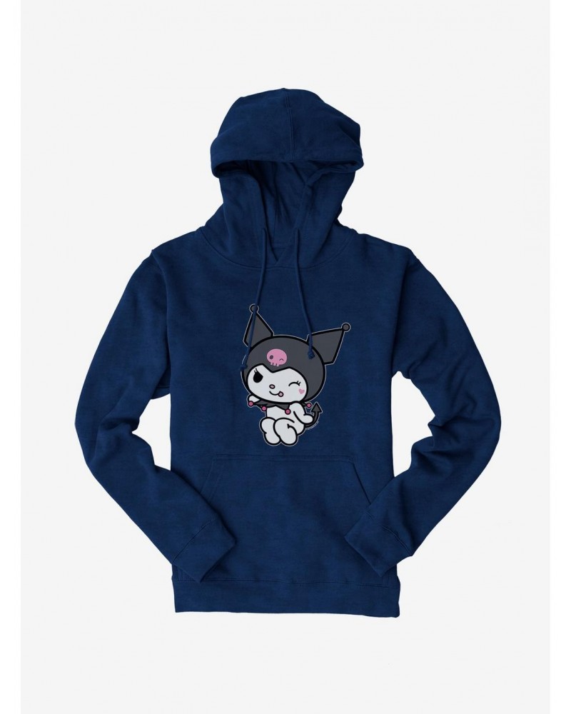 Kuromi Flirty Wink Hoodie $16.88 Hoodies