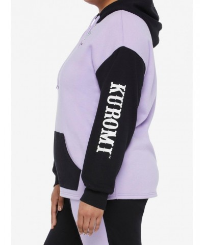 Kuromi Fortune Teller Color-Block Skimmer Girls Hoodie Plus Size $14.77 Hoodies
