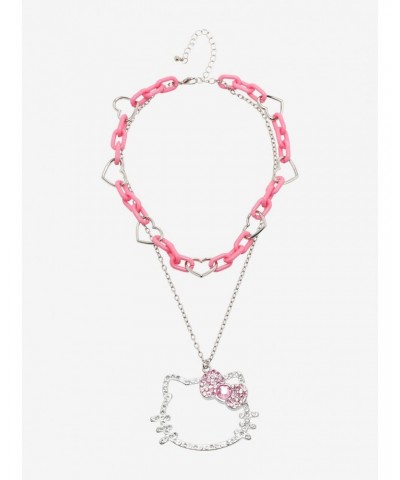 Hello Kitty Bling Pendant Chunky Chain Necklace $7.94 Necklaces