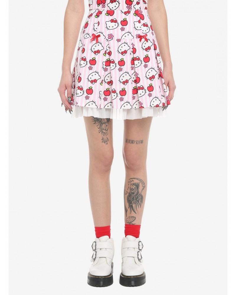 Hello Kitty Apple Stripe Pleated Skirt $9.38 Skirts