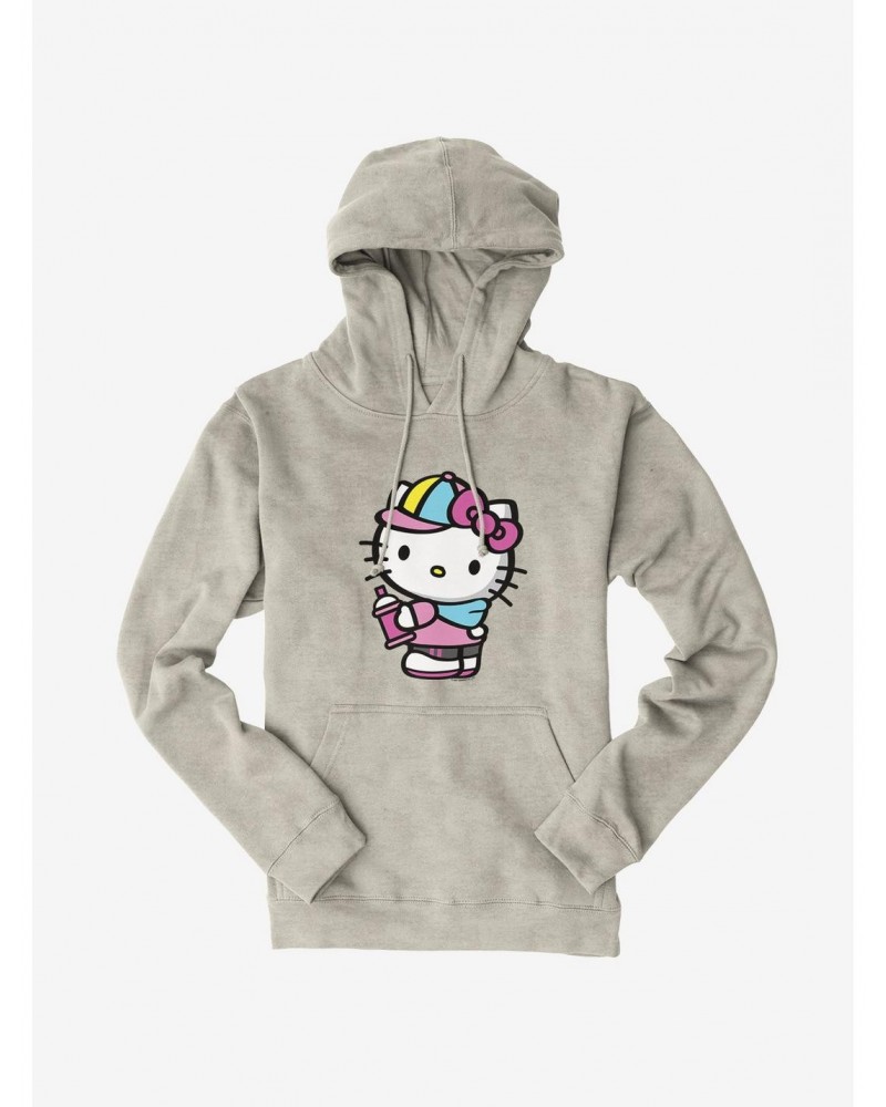 Hello Kitty Spray Can Side Hoodie $17.24 Hoodies