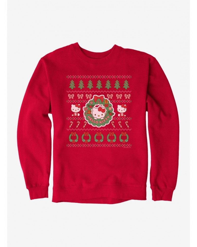 Hello Kitty Ugly Christmas Pattern Sweatshirt $8.86 Sweatshirts