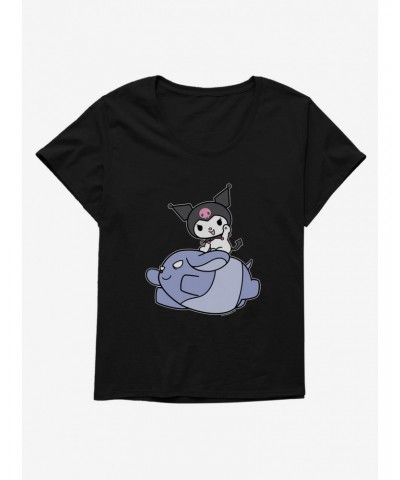 Kuromi Adventure Baku Flying Girls T-Shirt Plus Size $10.17 T-Shirts