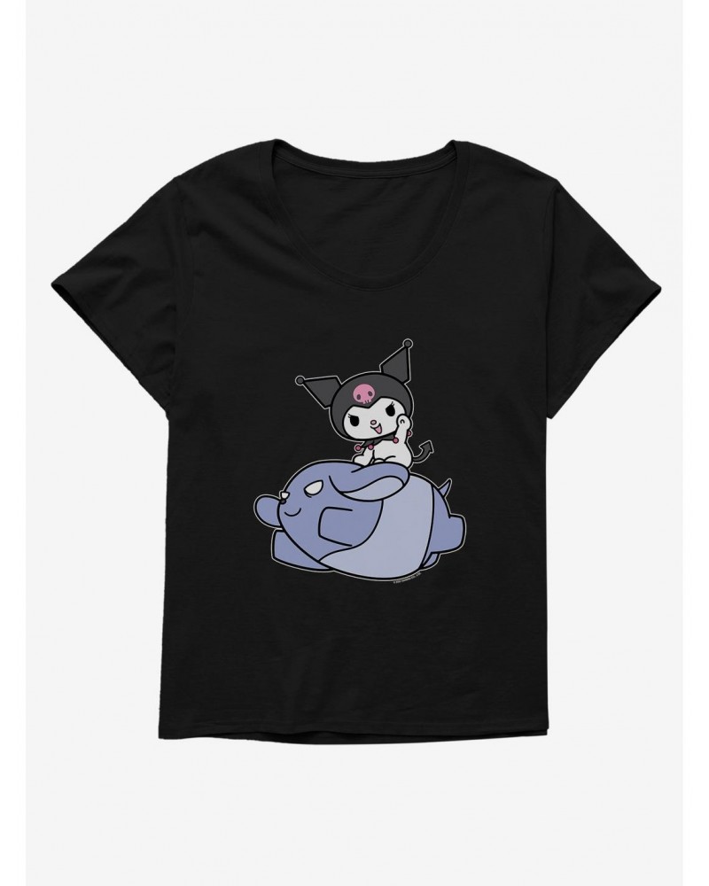 Kuromi Adventure Baku Flying Girls T-Shirt Plus Size $10.17 T-Shirts