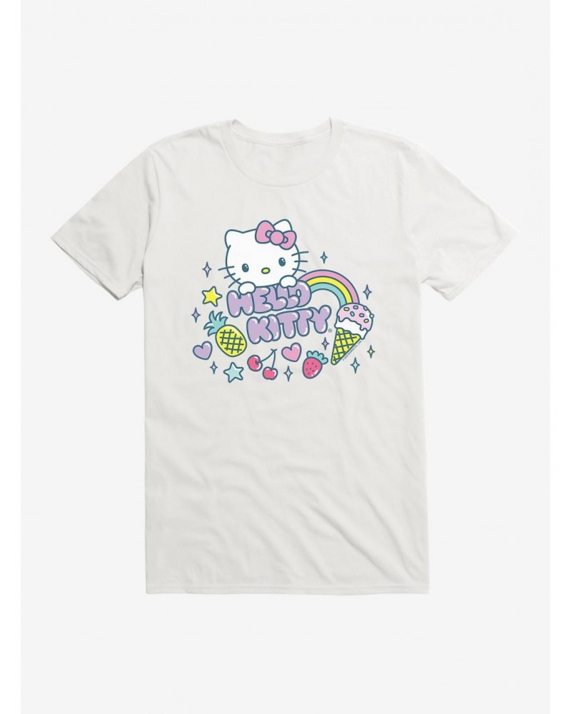 Hello Kitty Kawaii Vacation Sparkle Icon T-Shirt $5.93 T-Shirts