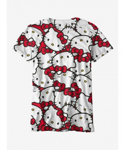 Hello Kitty Face Boyfriend Fit Girls T-Shirt $10.54 T-Shirts