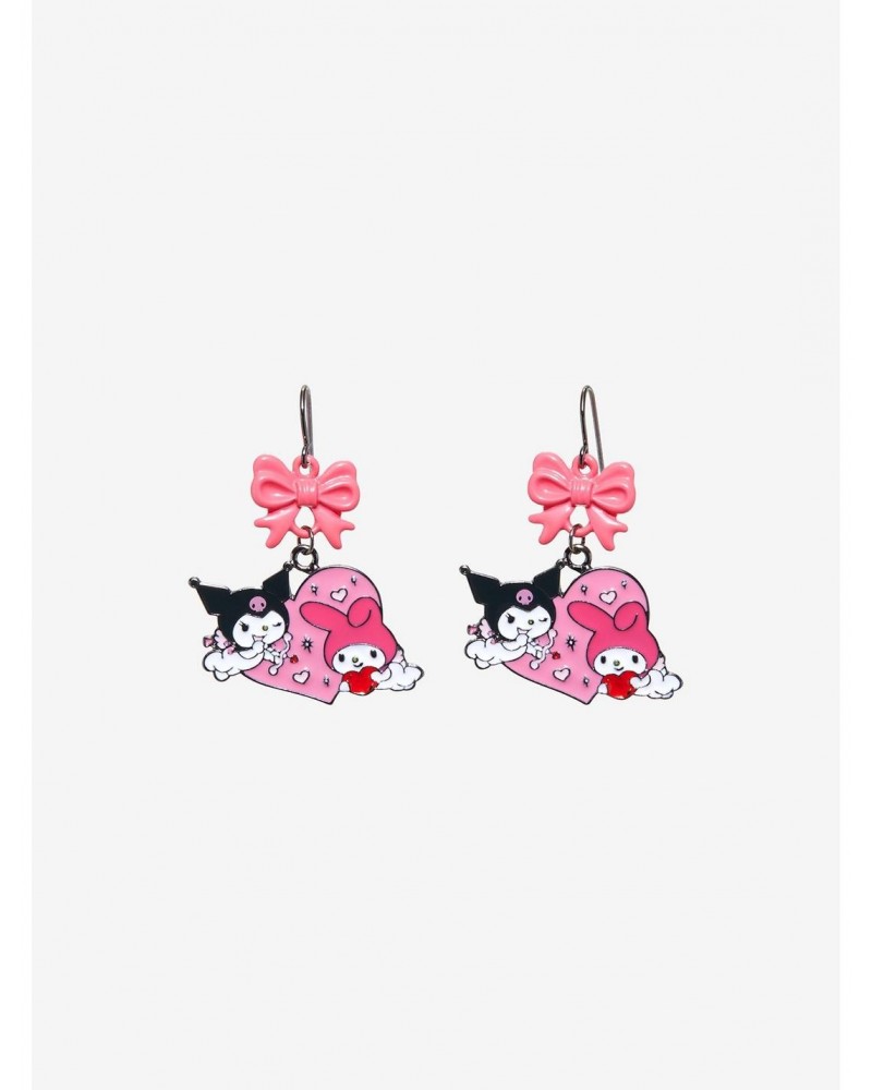 Kuromi & My Melody Bow Drop Earrings $5.00 Earrings