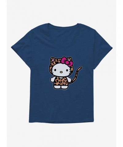 Hello Kitty Jungle Paradise Leopard Costume Girls T-Shirt Plus Size $9.94 T-Shirts