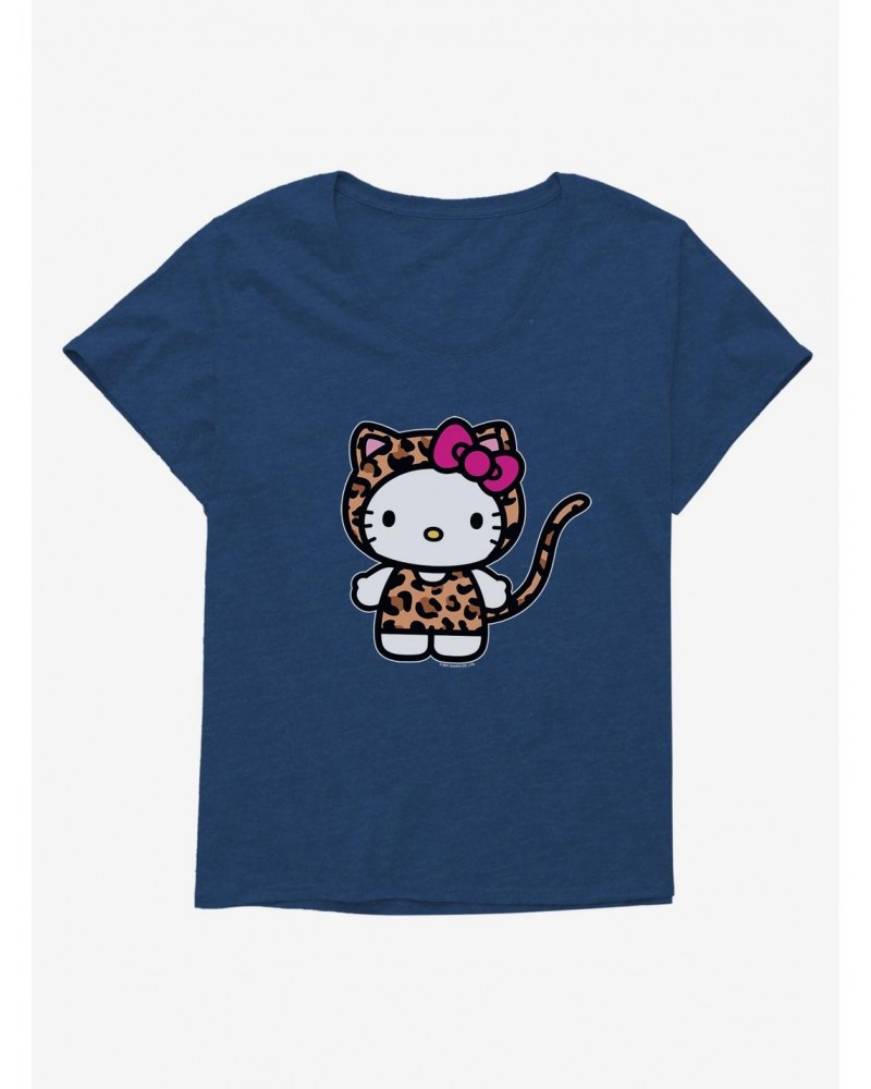 Hello Kitty Jungle Paradise Leopard Costume Girls T-Shirt Plus Size $9.94 T-Shirts