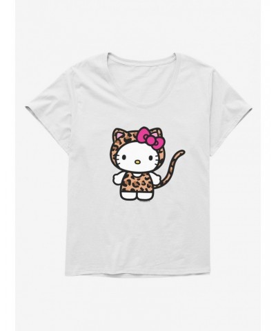 Hello Kitty Jungle Paradise Leopard Costume Girls T-Shirt Plus Size $9.94 T-Shirts