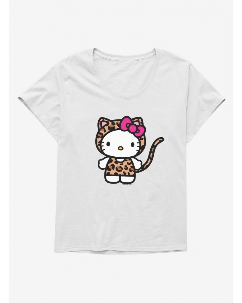 Hello Kitty Jungle Paradise Leopard Costume Girls T-Shirt Plus Size $9.94 T-Shirts