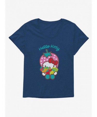 Hello Kitty Five A Day Seven Healthy Options Girls T-Shirt Plus Size $8.79 T-Shirts