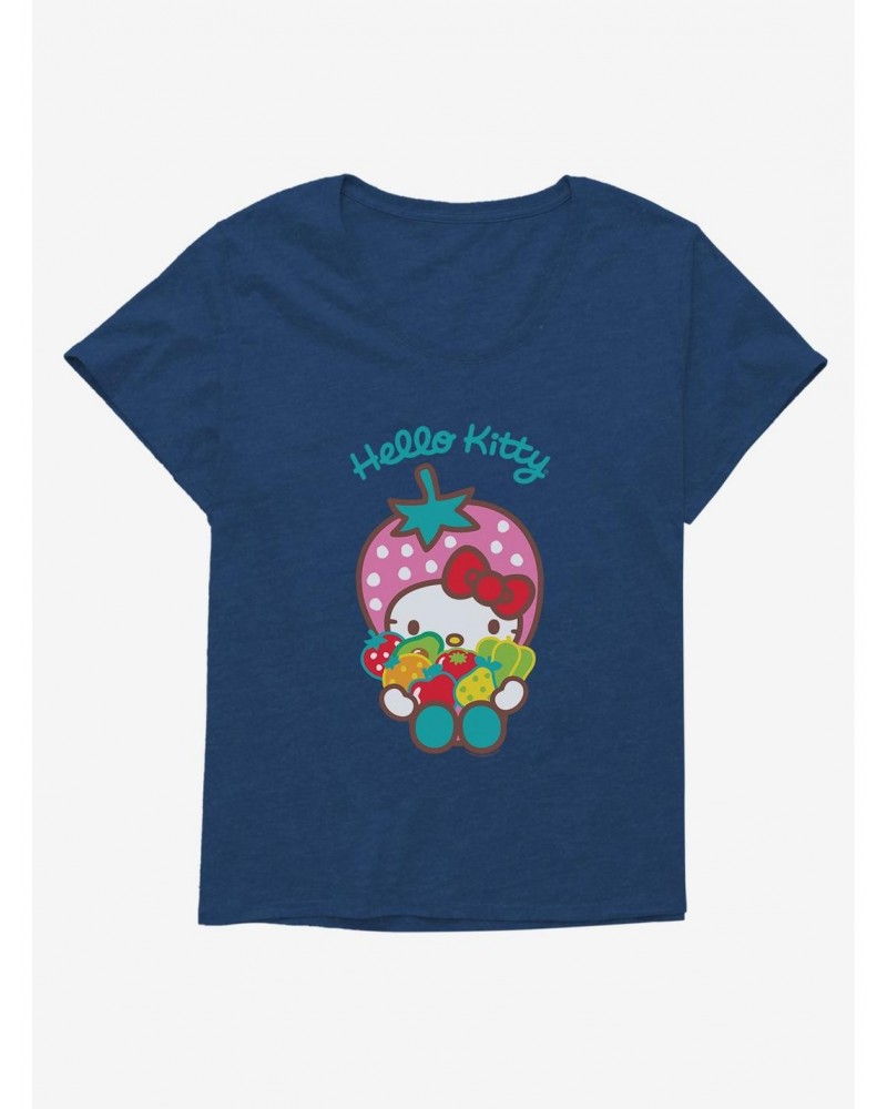 Hello Kitty Five A Day Seven Healthy Options Girls T-Shirt Plus Size $8.79 T-Shirts