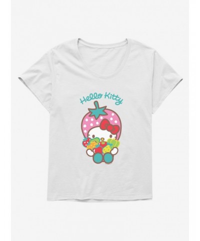 Hello Kitty Five A Day Seven Healthy Options Girls T-Shirt Plus Size $8.79 T-Shirts