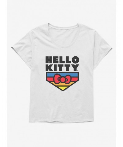 Hello Kitty Sports Logo Girls T-Shirt Plus Size $8.79 T-Shirts