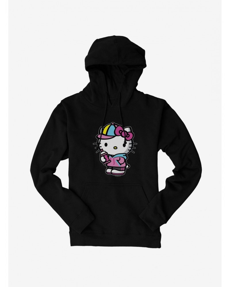 Hello Kitty Spray Can Front Hoodie $14.01 Hoodies