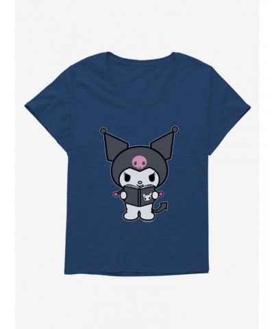 Kuromi Reading Girls T-Shirt Plus Size $6.94 T-Shirts