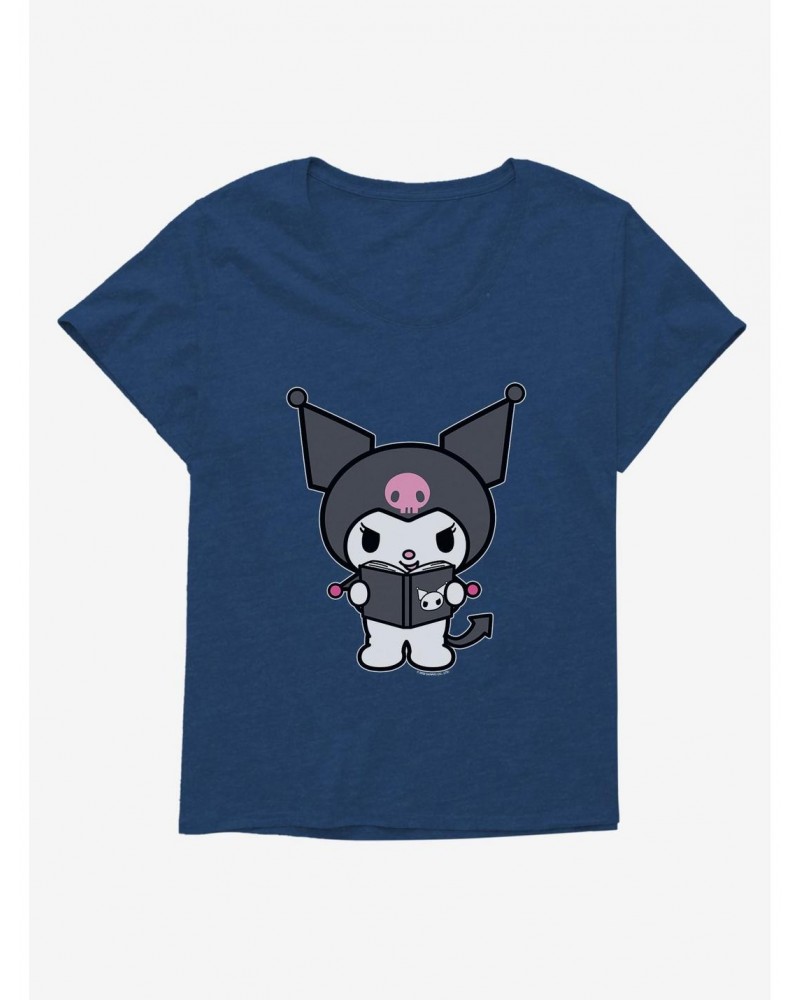 Kuromi Reading Girls T-Shirt Plus Size $6.94 T-Shirts