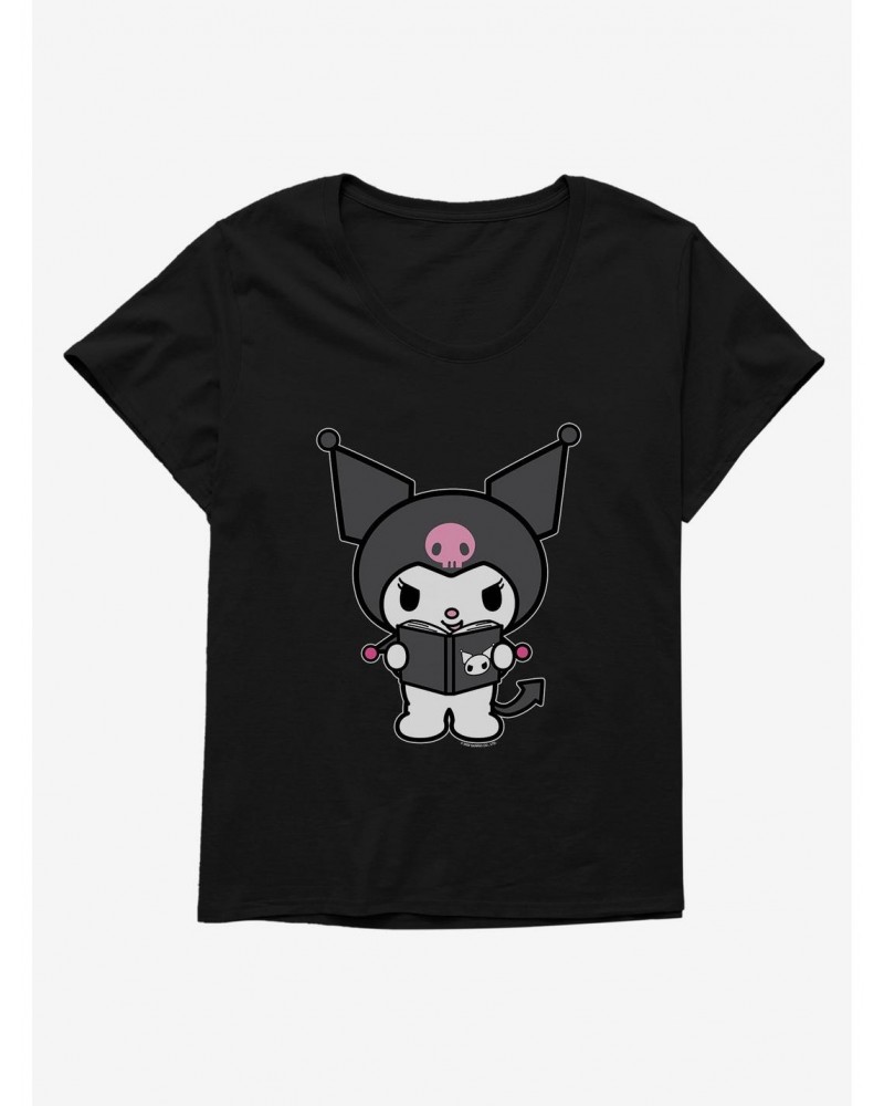 Kuromi Reading Girls T-Shirt Plus Size $6.94 T-Shirts