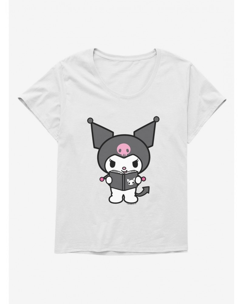 Kuromi Reading Girls T-Shirt Plus Size $6.94 T-Shirts