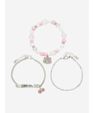 Hello Kitty Nameplate Bling Bracelet Set $6.11 Bracelet Set