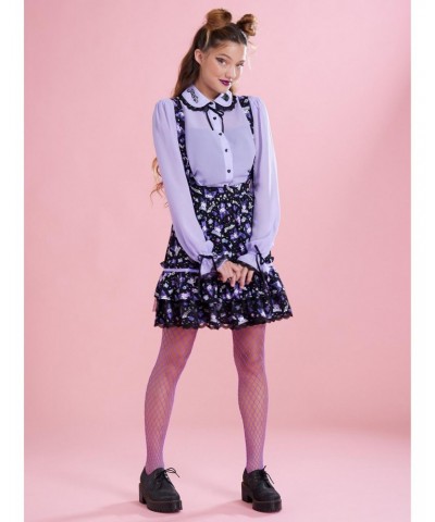 Kuromi Fortune Teller Tiered Suspender Skirt $15.45 Skirts