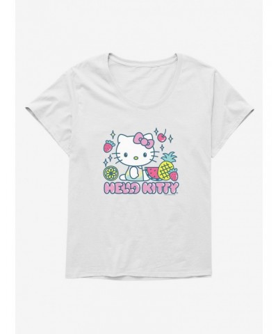 Hello Kitty Kawaii Vacation Fruity Icon Girls T-Shirt Plus Size $9.57 T-Shirts