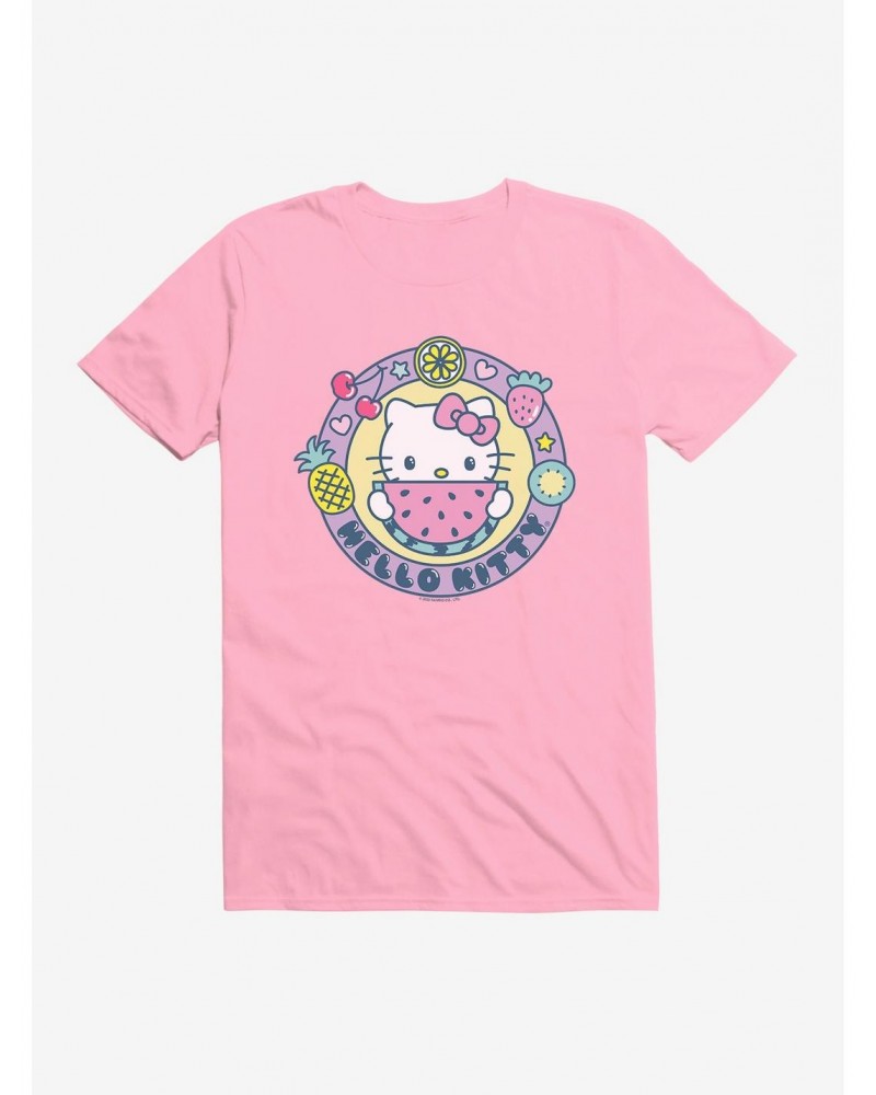 Hello Kitty Kawaii Vacation Watermelon Icon T-Shirt $7.84 T-Shirts